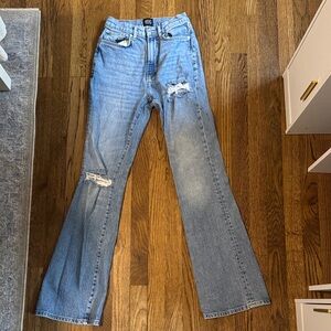 BDG Light Blue Distressed Flare Jeans